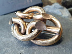 Antique 9ct Gold Infinity Lovers Knot  brooch Pin - 17.5g