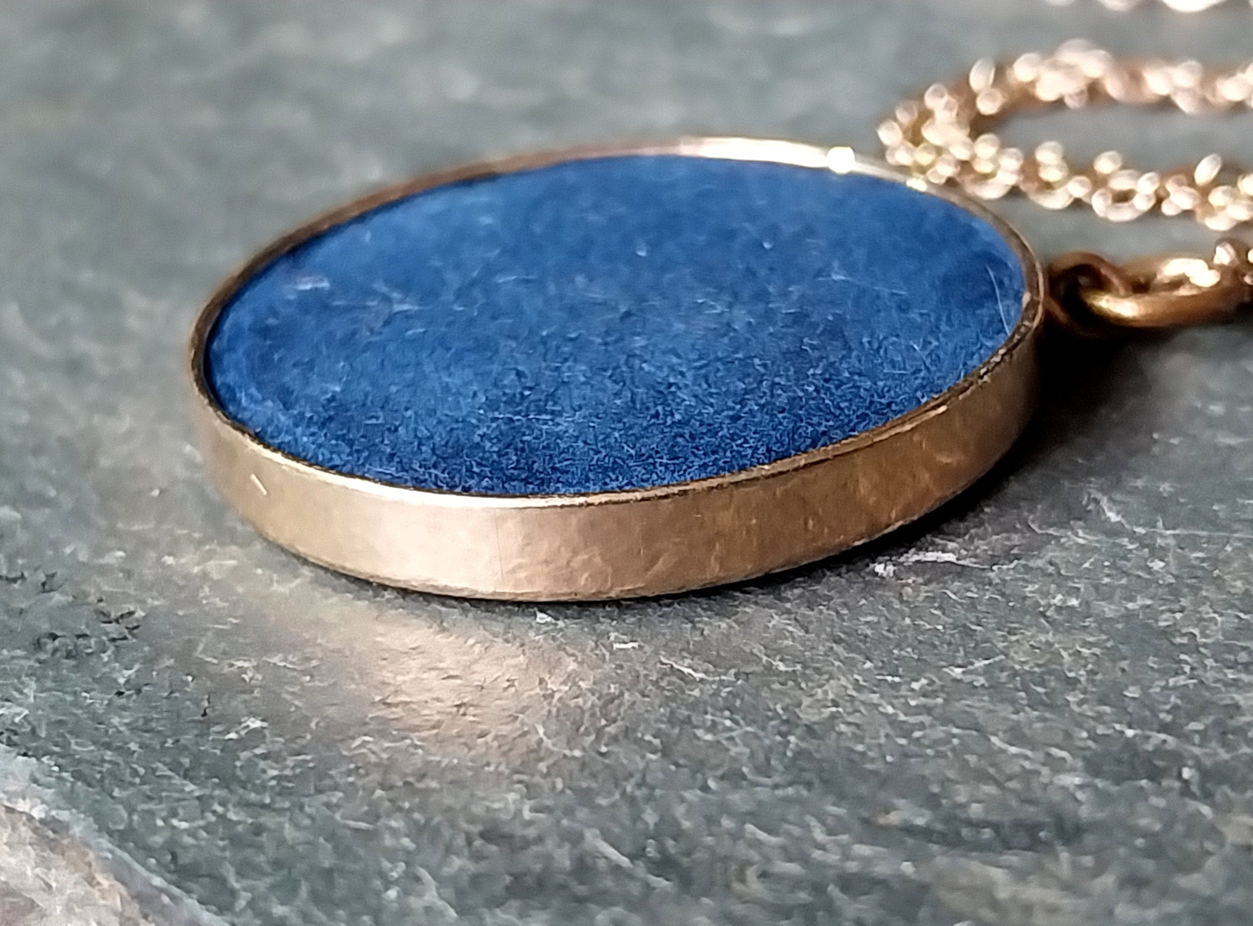 Victorian Photo Locket PENDANT - FOB - Pinchbeck Rose Gold on 18"chain - 8.2g