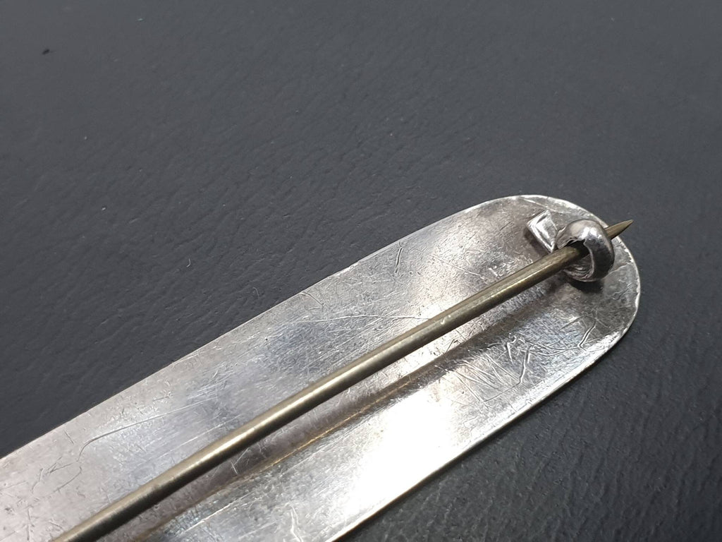 Antique Victorian Sterling Silver BROOCH - Etruscan Style - 11.2g