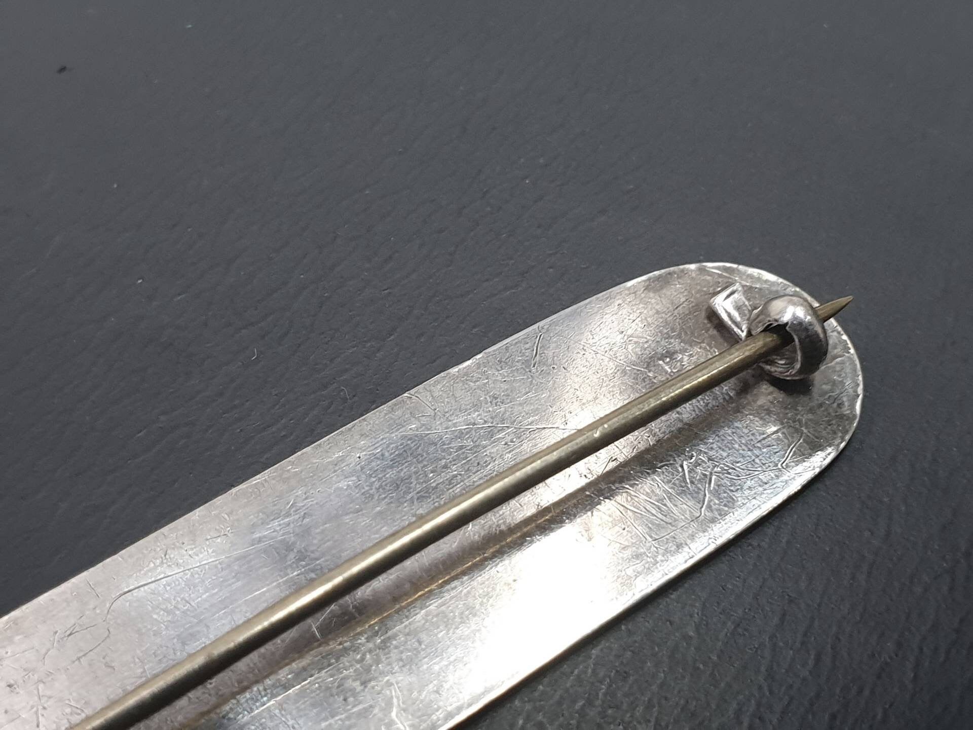 Antique Victorian Sterling Silver BROOCH - Etruscan Style - 11.2g