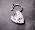 GEORG JENSEN SILVER Heart Lock Charm - for bracelet - Sterling Silver