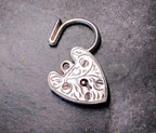 GEORG JENSEN SILVER Heart Lock Charm - for bracelet - Sterling Silver