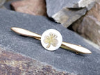 Vintage Three Leaf Clover Brooch -  on Mother of Pearl - 1.9g
