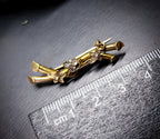 Antique VICTORIAN Branch BROOCH with three leaf clover - 2.1g