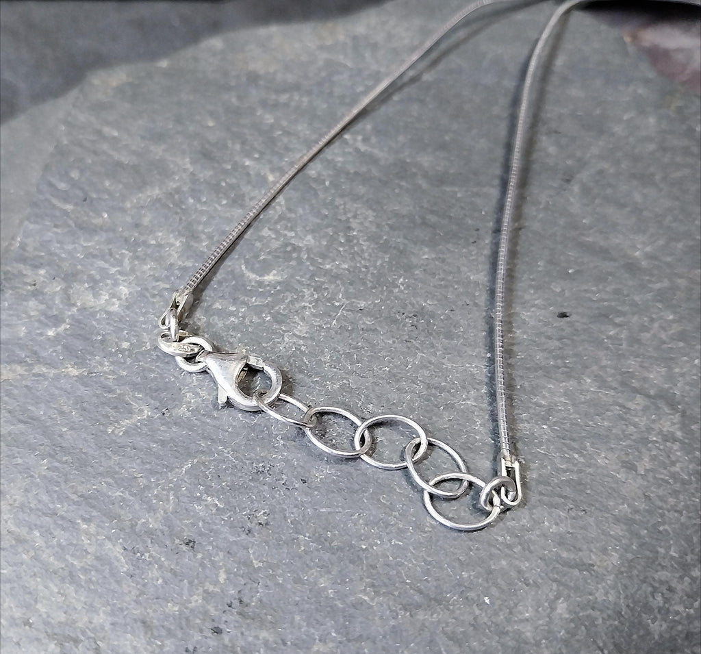 Sterling Silver Necklace, Multi Strand with Spherical beads 16" - 18" Chain - 10.6g