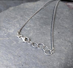 Sterling Silver Necklace, Multi Strand with Spherical beads 16" - 18" Chain - 10.6g
