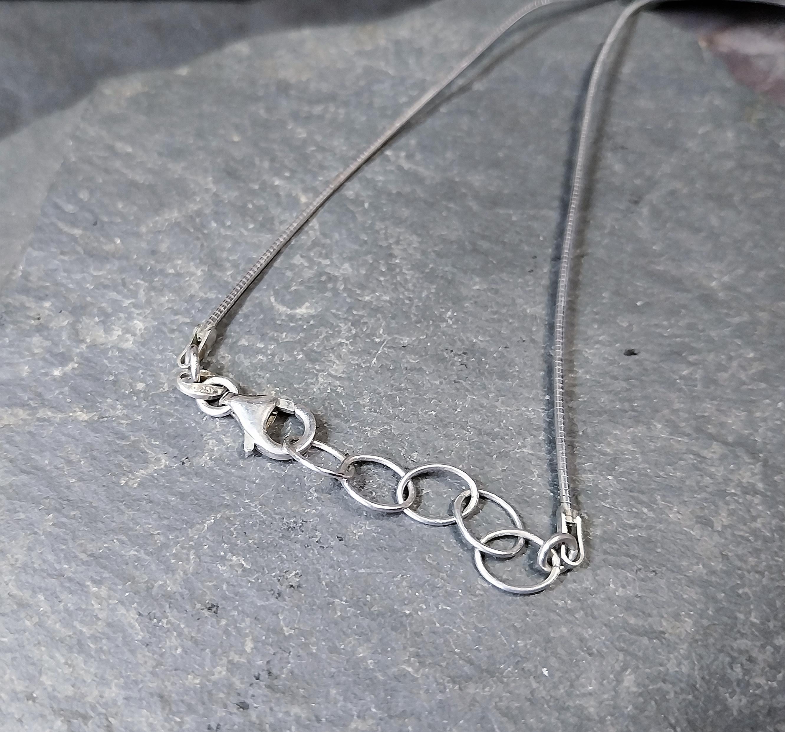 Sterling Silver Necklace, Multi Strand with Spherical beads 16" - 18" Chain - 10.6g