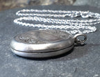STERLING SILVER Locket Necklace - Engraved 'Linda' - with 18" Chain - 5g