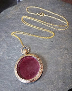 Antique 9ct Gold Photo Locket Pendant - Chester 1904 on 18" Chain - 5.7g