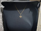 Antique Drop Pendant and Chain Necklace with Barrel Clasp - Rolled Gold - 18" - 6.5g