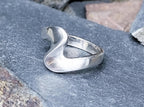 Sterling Silver Swirl Ring - uk size P (Us 7.5) - 3.7g