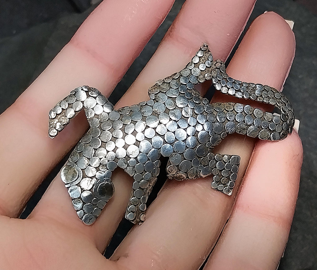 Vintage Sterling Silver GECKO Lizard BROOCH  - Pin 6.9g