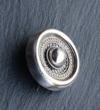 Antique Victorian SILVER ETRUSCAN Bullseye Brooch - 9.1g