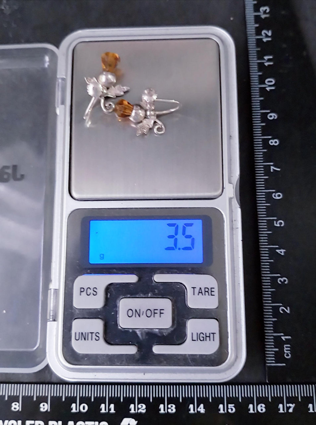 Antique Sterling Silver Carnelian Thistle Earrings - Screw Backs - 3.4g