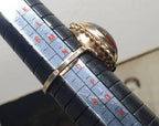 Vintage 9ct Gold MOSS AGATE Ring - Dendritic - Size uk N 1/2 (us 7) - 3.7g