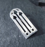 Vintage Sterling Silver Brooch - Art Deco Candles - Edinburgh Hallmarks - 5g