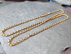 Antique 9ct Rose GOLD BELCHER Chain Necklace with Barrel Clasp - 18" - 5.2g