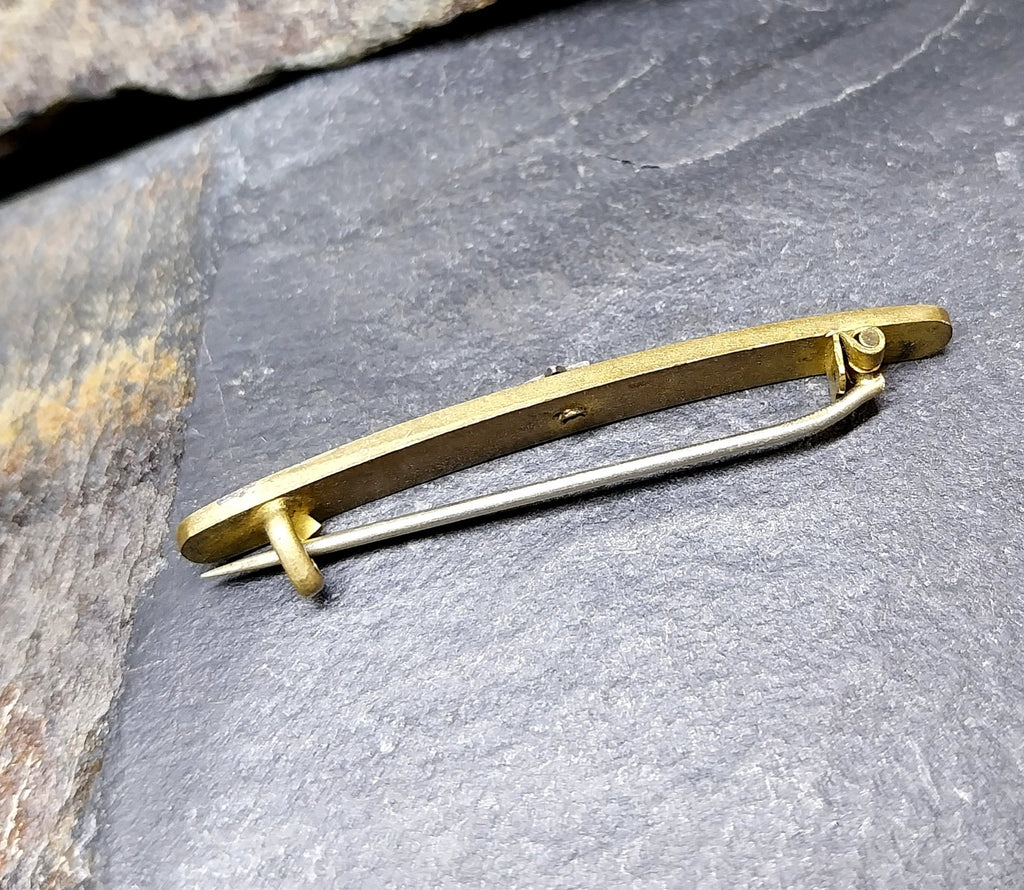 Victorian FRENCH JET BROOCH - with Star and seed pearl - 3.7g