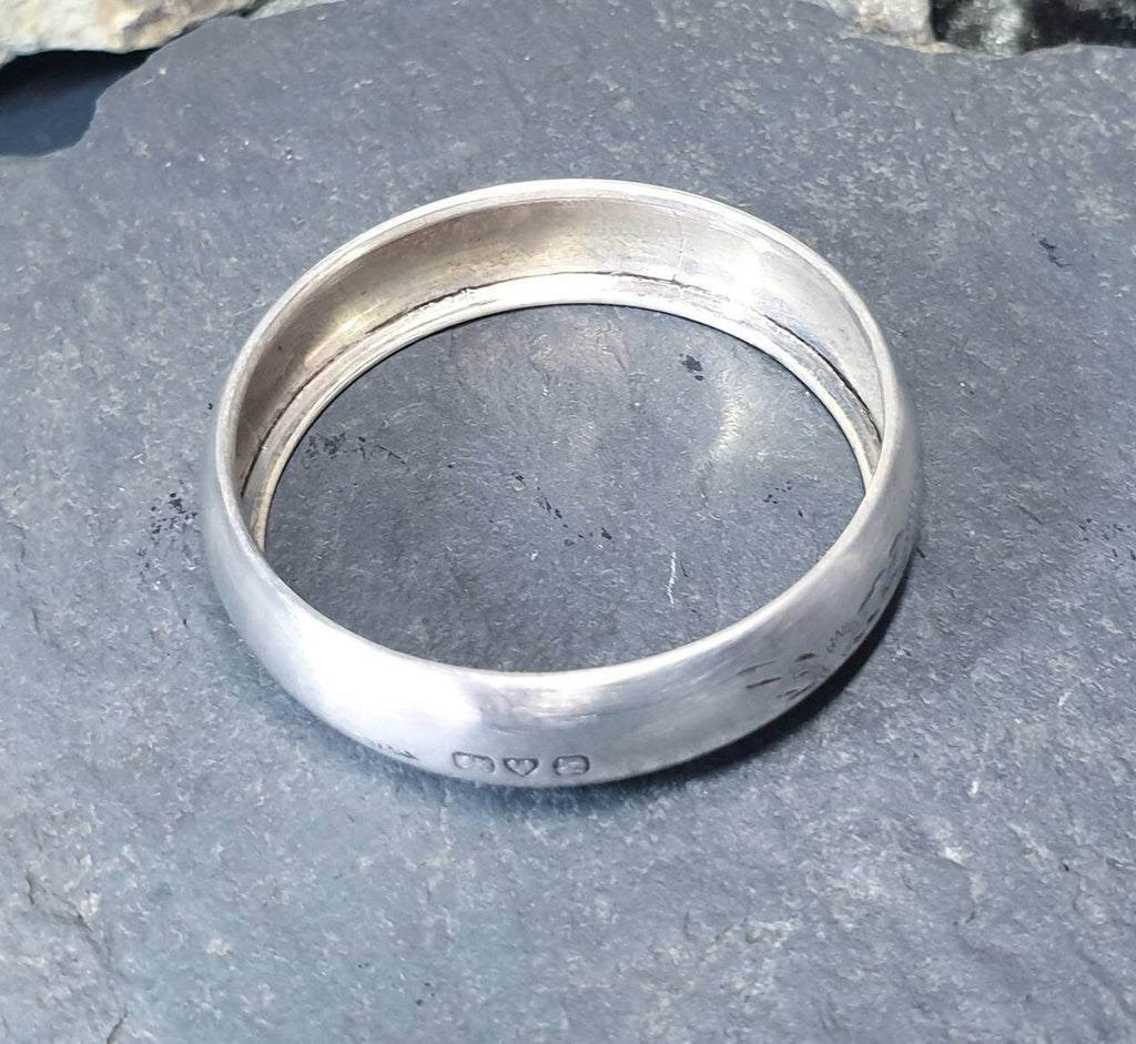 Antique BABY Silver Bangle Bracelet - Chester 1913 - 3.3g