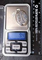 Large Vintage SILVER LOCKET - Victorian Style on 18" Chain - 9.4g