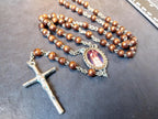 Vintage ROSARY BEADS with Crucifix - 22" Necklace - 18.7g