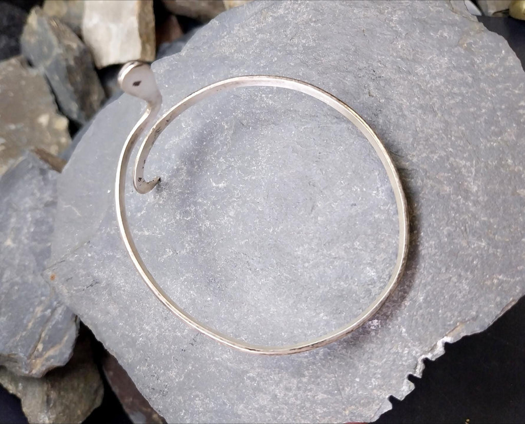 Vintage Sterling Silver Snake Serpent Bangle Bracelet - 15.7g