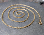 Vintage 9ct GOLD Prince of Wales Rope Chain Necklace, 18" - 3.6g