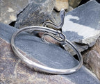VintageSterling Silver SNAKE Bangle Bracelet - Serpent Design - 10g