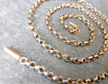 Antique 9ct GOLD BELCHER Chain Necklace with Barrel Clasp - 17.5" - 4.1g