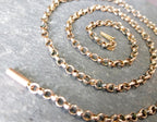 Antique 9ct GOLD BELCHER Chain Necklace with Barrel Clasp - 17.5" - 4.1g