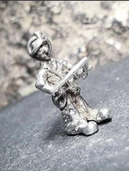 Vintage SILVER CLOWN CHARM - Circus, Creepy, Bracelet Charm 4.1g