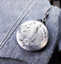HUGE XL Sterling Silver Circular LOCKET Necklace -  on 24" Chain - 16.7g