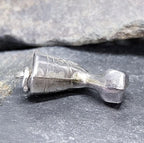 Vintage Silver Egyptian Pharaoh Head Nefertiti Bust Charm or Pendant - 1.3g