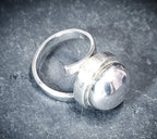 Vintage Modernist Silver Ring - Harold Nielsen? Art Deco - uk size K (Us size 5.5) - 6.5g