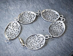 Vintage Silver Panel Bracelet - Victorian Style 18cm - 8.7g