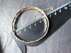 Vintage 9ct Rolled GOLD BANGLE - Beautiful Scroll with Safety Chain - 11.6g