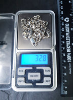 Chunky STERLING SILVER Flat Curb Link Chain Necklace - 20" Long - 32.8g