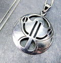 Vintage Large KIT HEATH Necklace Pendant - Sterling Silver 18" - 8.5g
