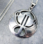 Vintage Large KIT HEATH Necklace Pendant - Sterling Silver 18" - 8.5g