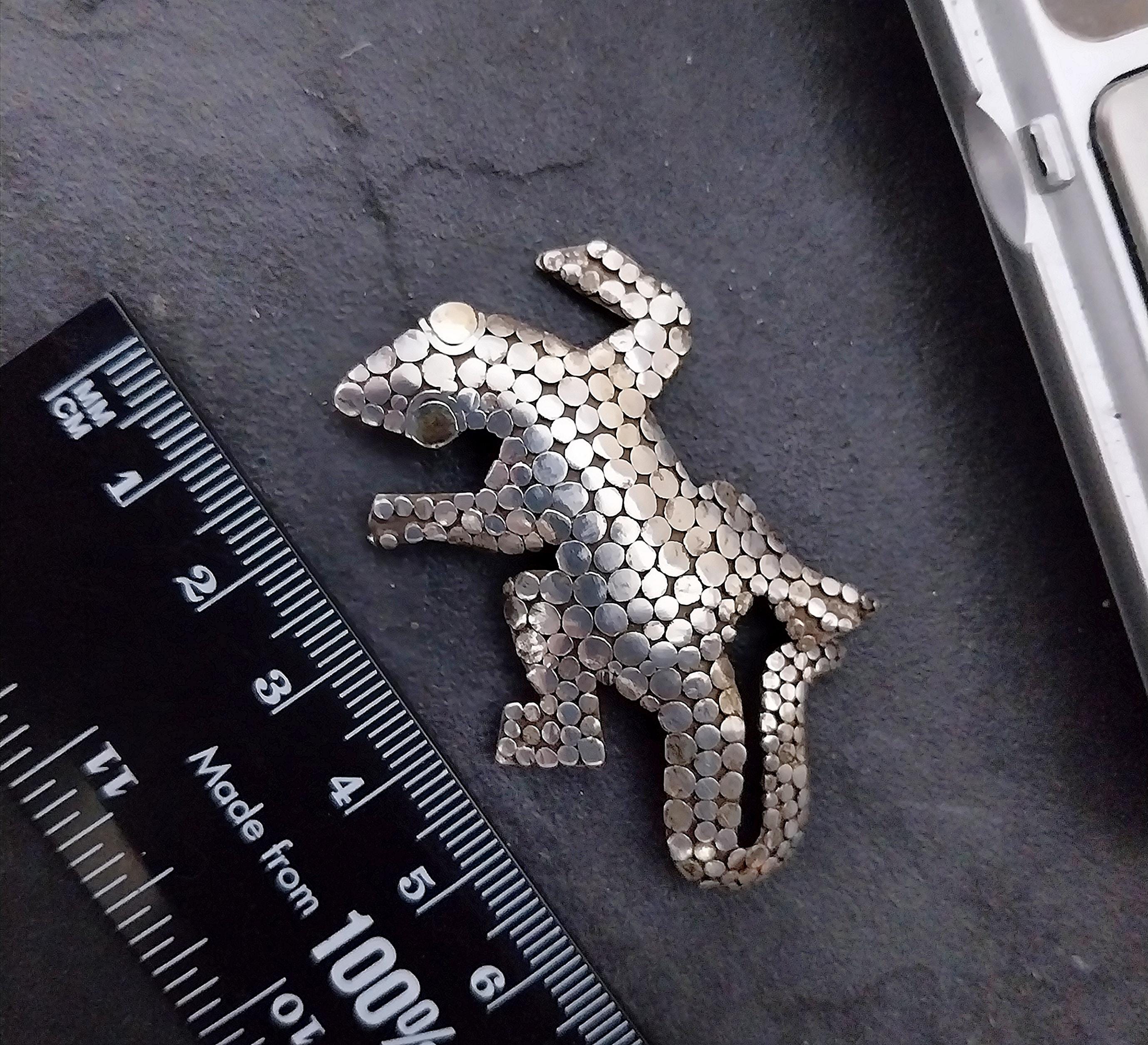 Vintage Sterling Silver GECKO Lizard BROOCH  - Pin 6.9g