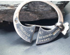 Robert Allison PENNANULAR BROOCH - Scottish Silver Shawl Pin c.1958 - 11.7g
