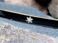 Victorian FRENCH JET BROOCH - with Star and seed pearl - 3.7g