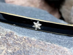 Victorian FRENCH JET BROOCH - with Star and seed pearl - 3.7g