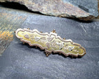 Antique 9ct GOLD Locket BROOCH - Memento Mori - Chester Hallmarks - 2.7g