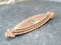 ANTIQUE VICTORIAN BROOCH - Sweetheart, Memorial - 9ct Rose Gold fronted - 4.2g