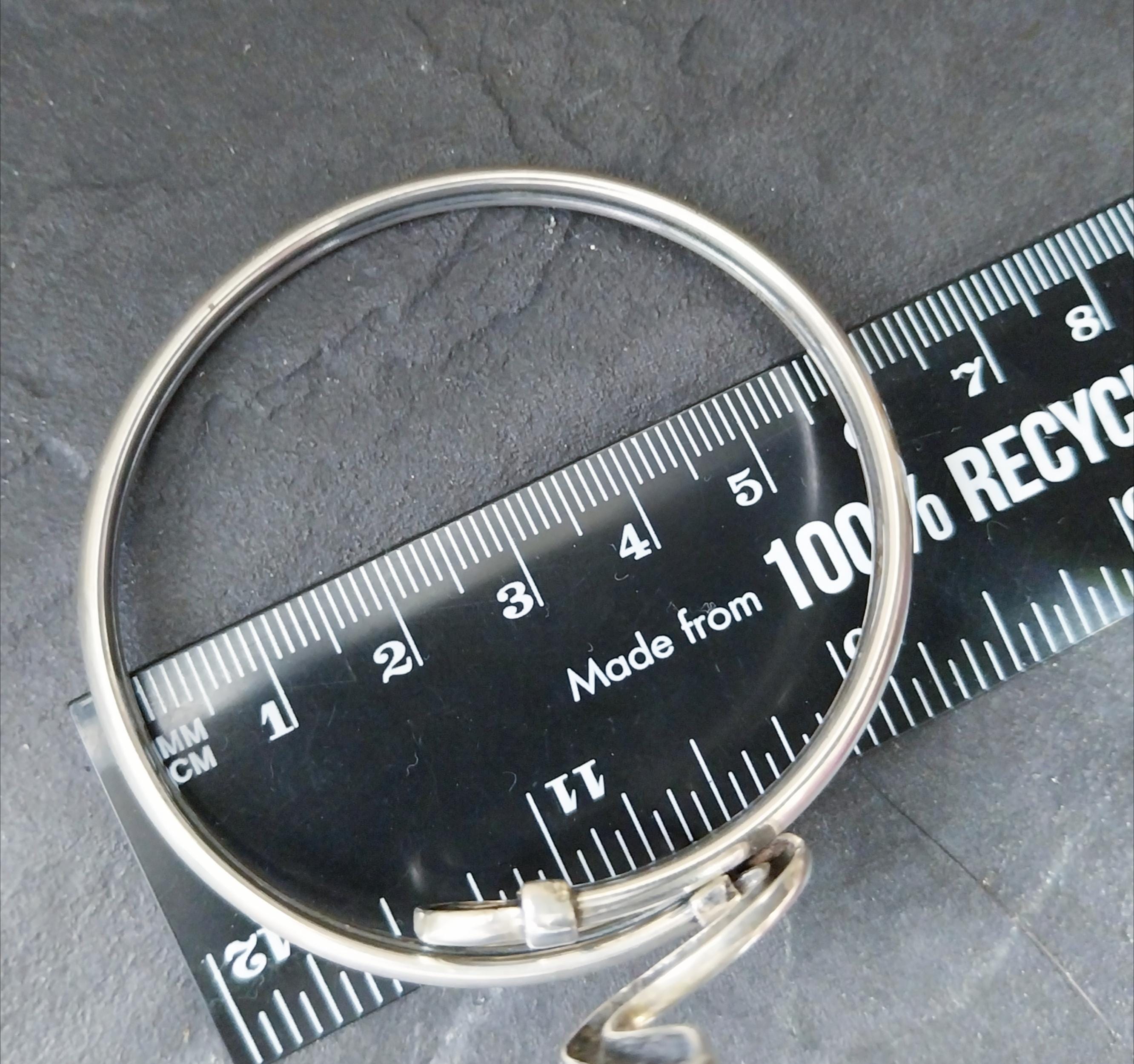 VintageSterling Silver SNAKE Bangle Bracelet - Serpent Design - 10g