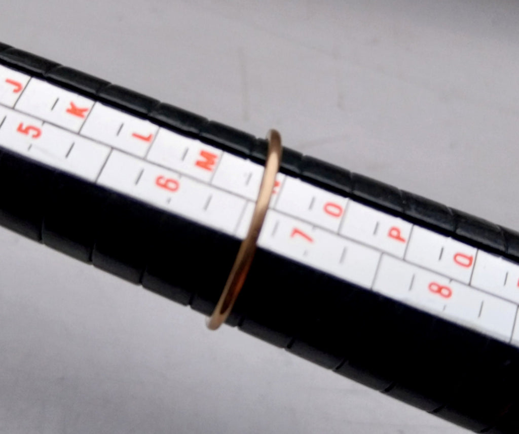 Antique Victorian 9ct Gold BANDED AGATE Ring - Size uk N (us 6.5) - 0.6g