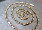 Antique 9ct Rose GOLD BELCHER Chain Necklace with Barrel Clasp - 18" - 5.2g