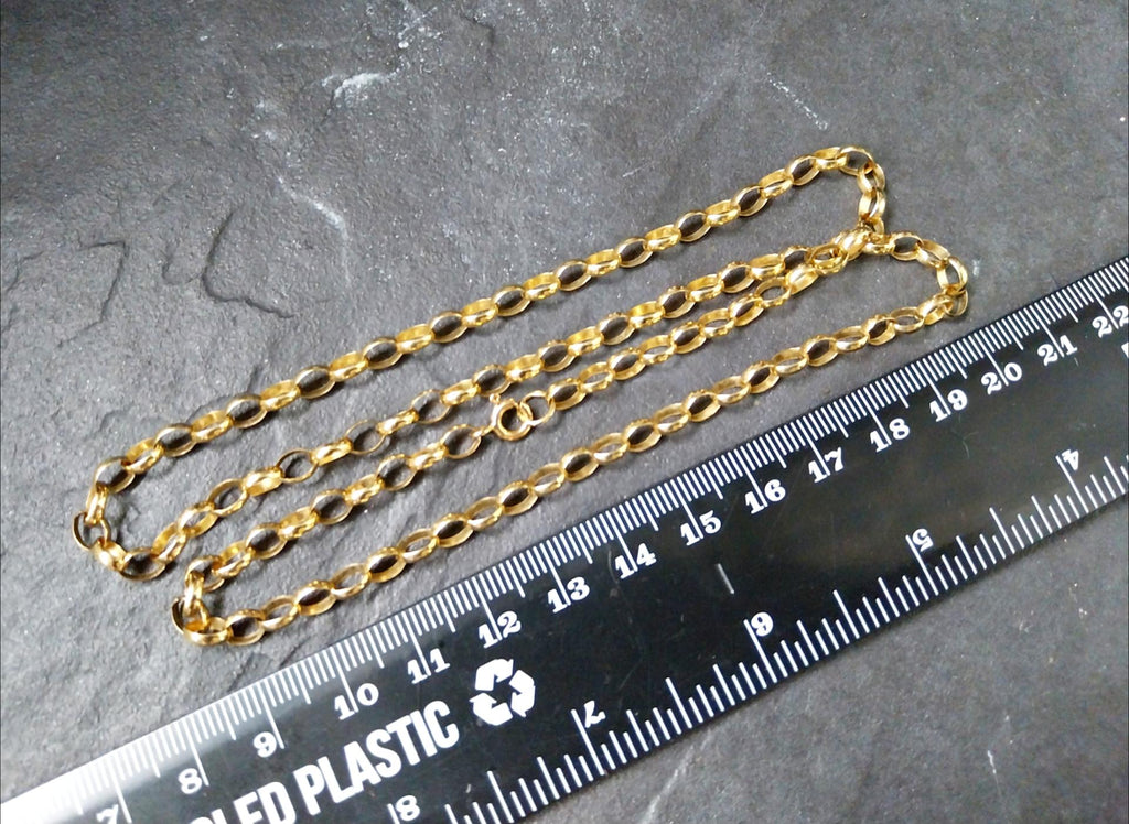 Vintage 9ct GOLD Belcher Chain Necklace, 20" Long  Hallmarked - 10.2g