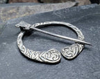 Robert Allison PENNANULAR BROOCH - Scottish Silver Shawl Pin c.1952 - 9.9g